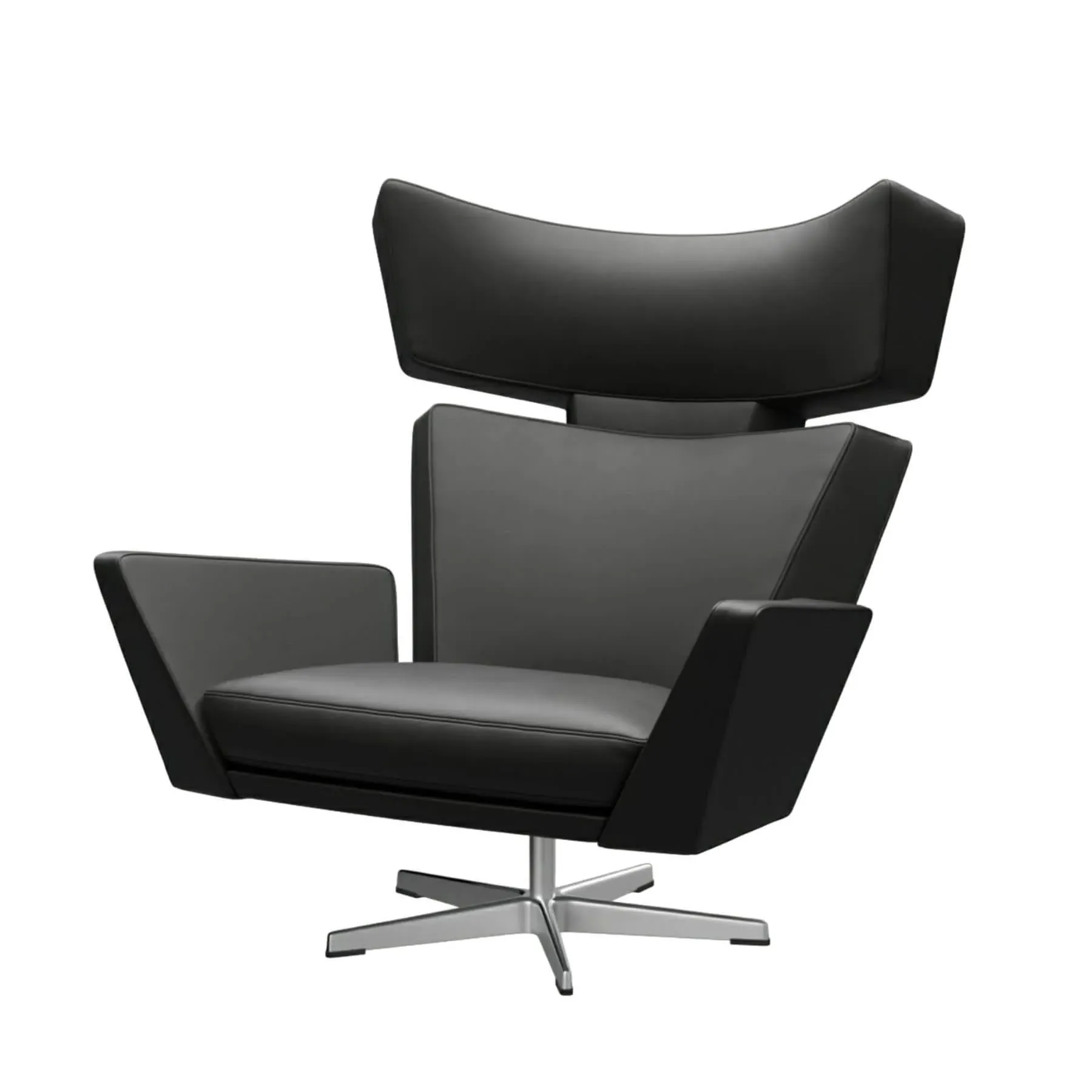 Upholstered Lounge Chair - Black image