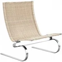 Upholstered Lounge Chair - Wicker, Leather