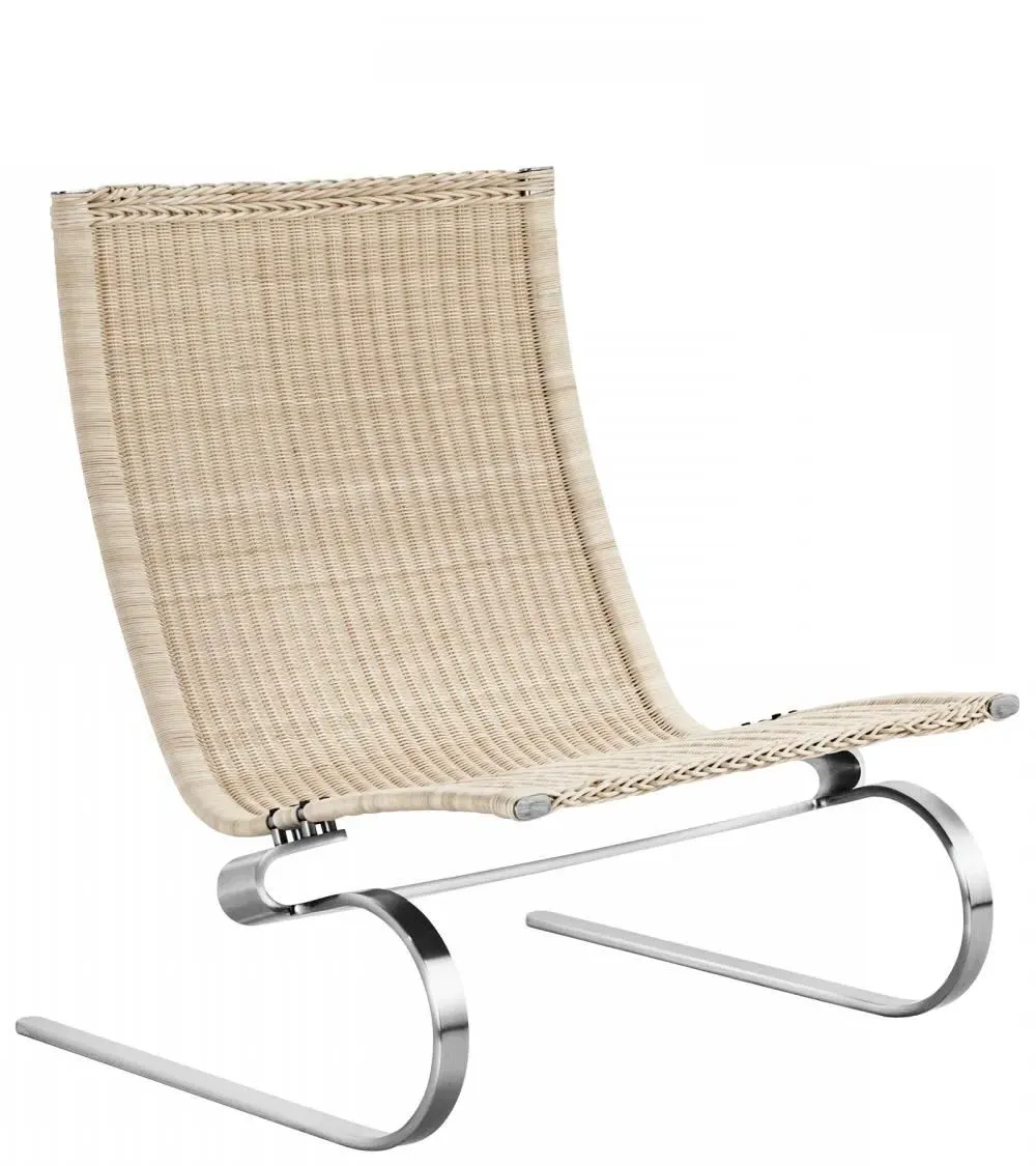 Upholstered Lounge Chair - Wicker, Leather image