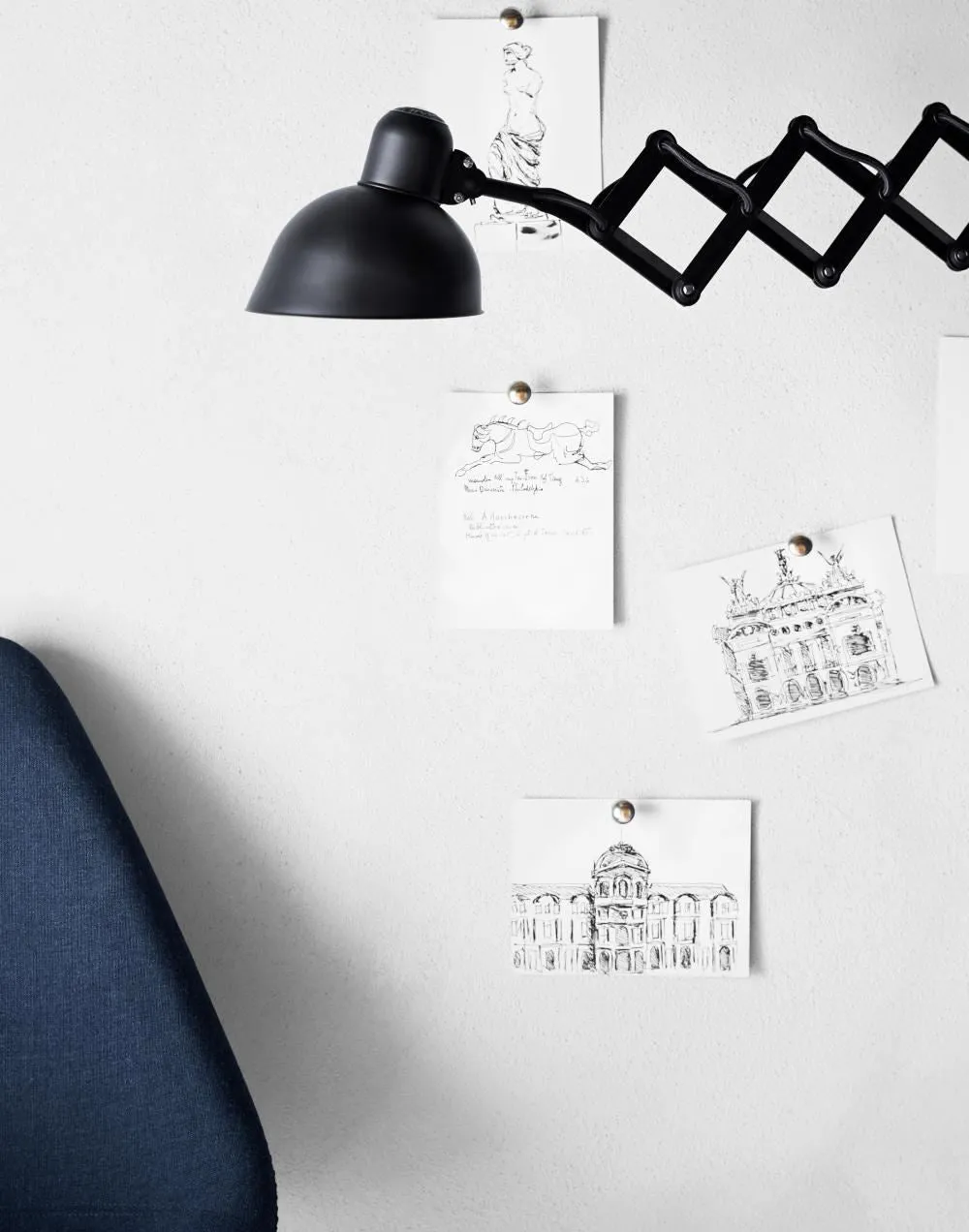 Wall Light with Adjustable Shade - Black, Steel