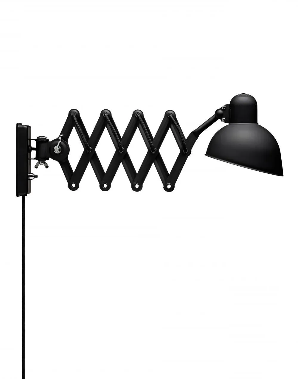 Wall Light with Adjustable Shade - Black, Steel