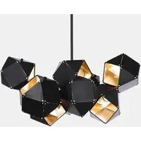 Central Chandelier Geometric - Black, Nickel