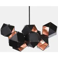 Central Chandelier with Geometric Design - Nickel