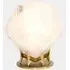 Desk Lamp with Double-Blown Glass - White, Brass