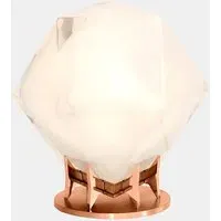 Desk Lamp with Double-Blown Glass - White, Copper