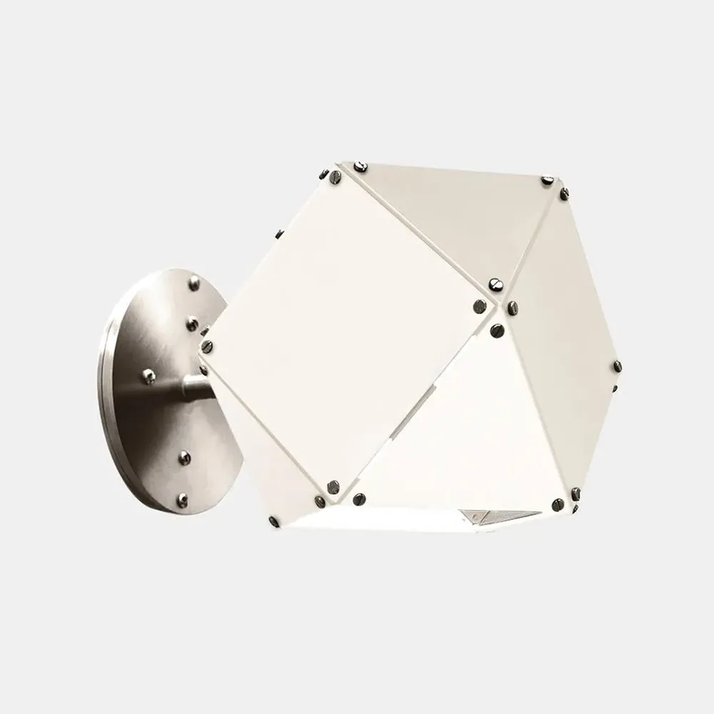 Double Wall Sconce - Satin Brass, Matt White