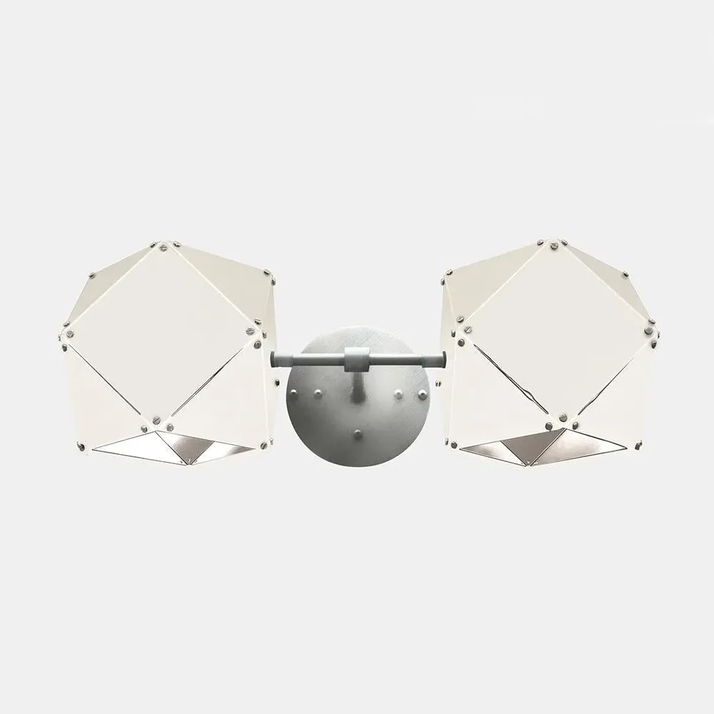 Double Wall Sconce - White, Matt White