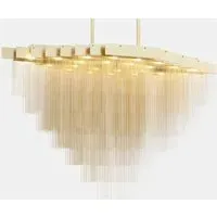 Extra Large Chandelier with Chain Detail - Brass