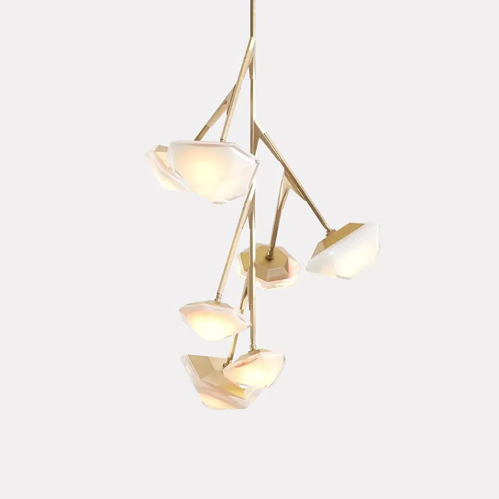 Myriad Tall Chandelier - Satin Brass image