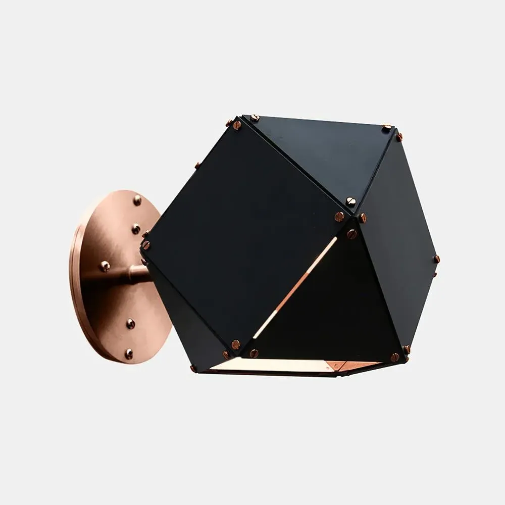 Single Wall Sconce - Black, Copper