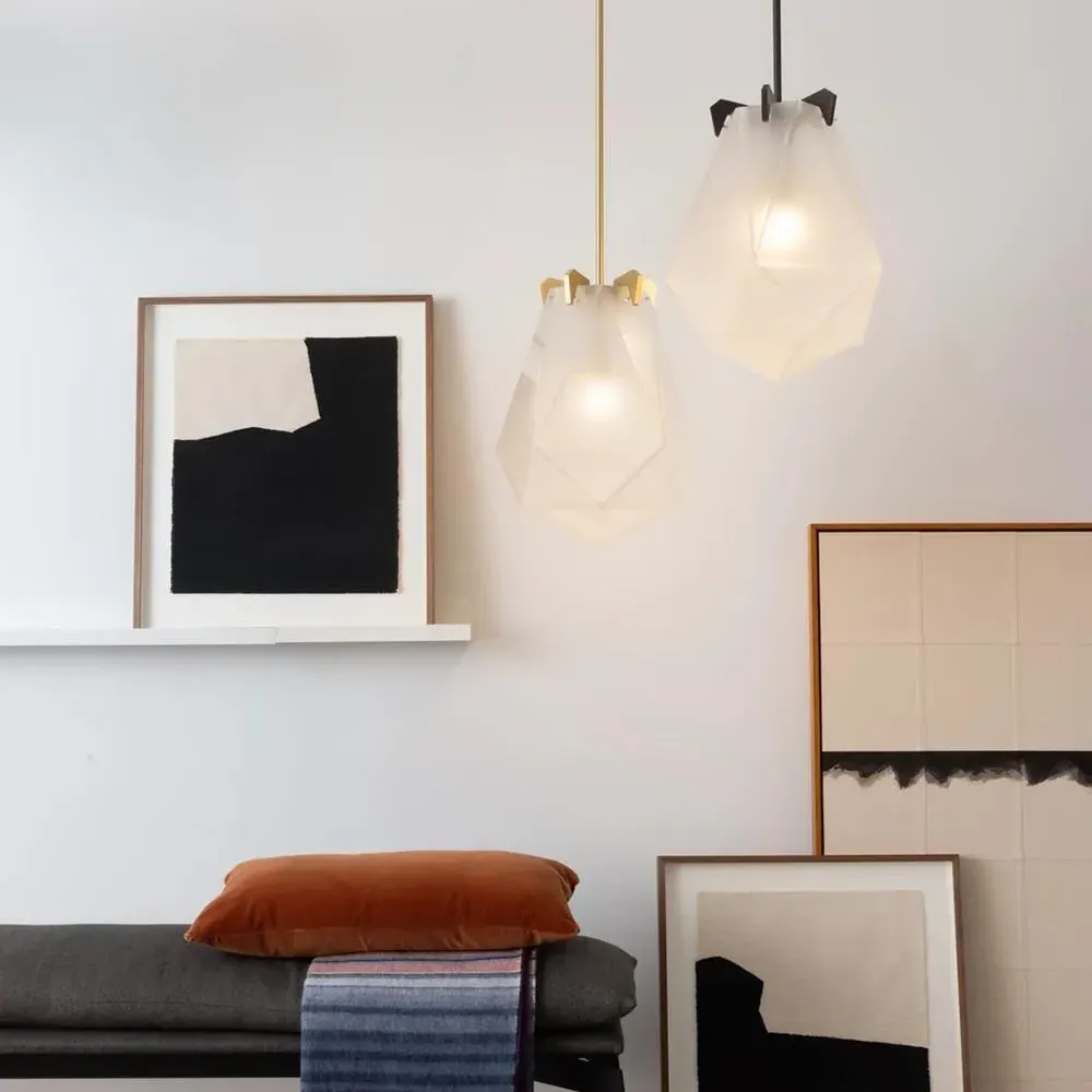 Small Pendant Light - Copper, Glass