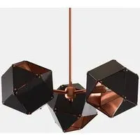 Welles 3-Spoke Pendant Light - Black, Blackened Steel