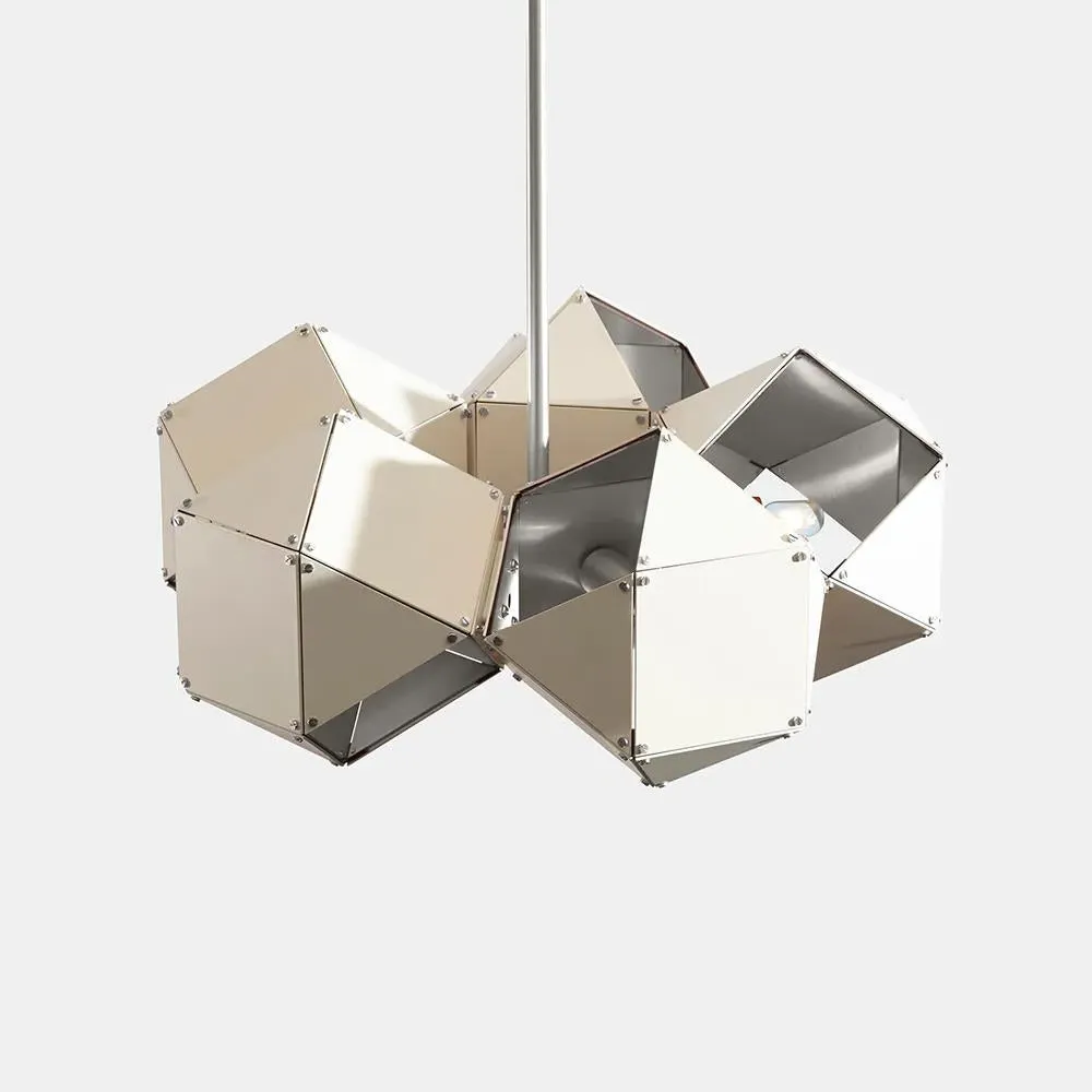 Welles 3-Spoke Pendant Light - Black, Matt White