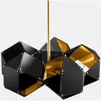 Welles 5-Spoke Pendant Light - Black, Blackened Steel