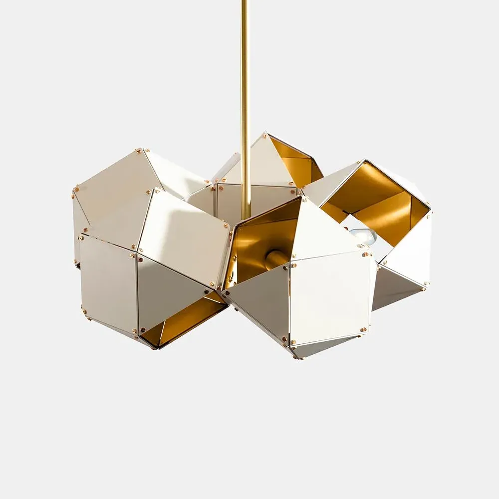 Welles 5-Spoke Pendant Light - White, Matt White