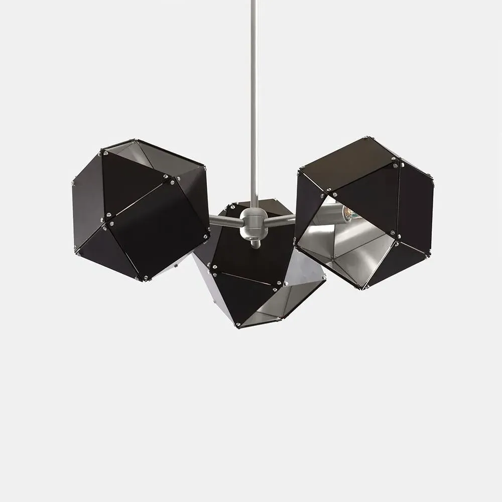 Welles 5-Spoke Pendant Light - White, Satin Brass