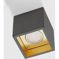 Box Ceiling Light - Dark Grey, Concrete