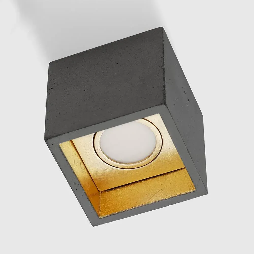 Box Ceiling Light - Dark Grey, Concrete image