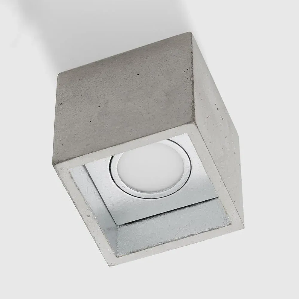 Box Ceiling Light - Light Grey, Concrete