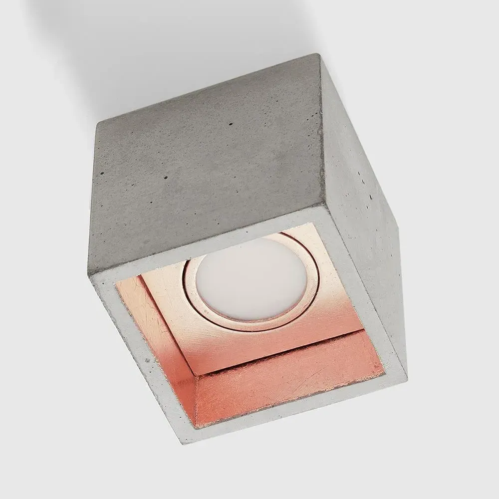 Box Ceiling Light - Light Grey, Concrete