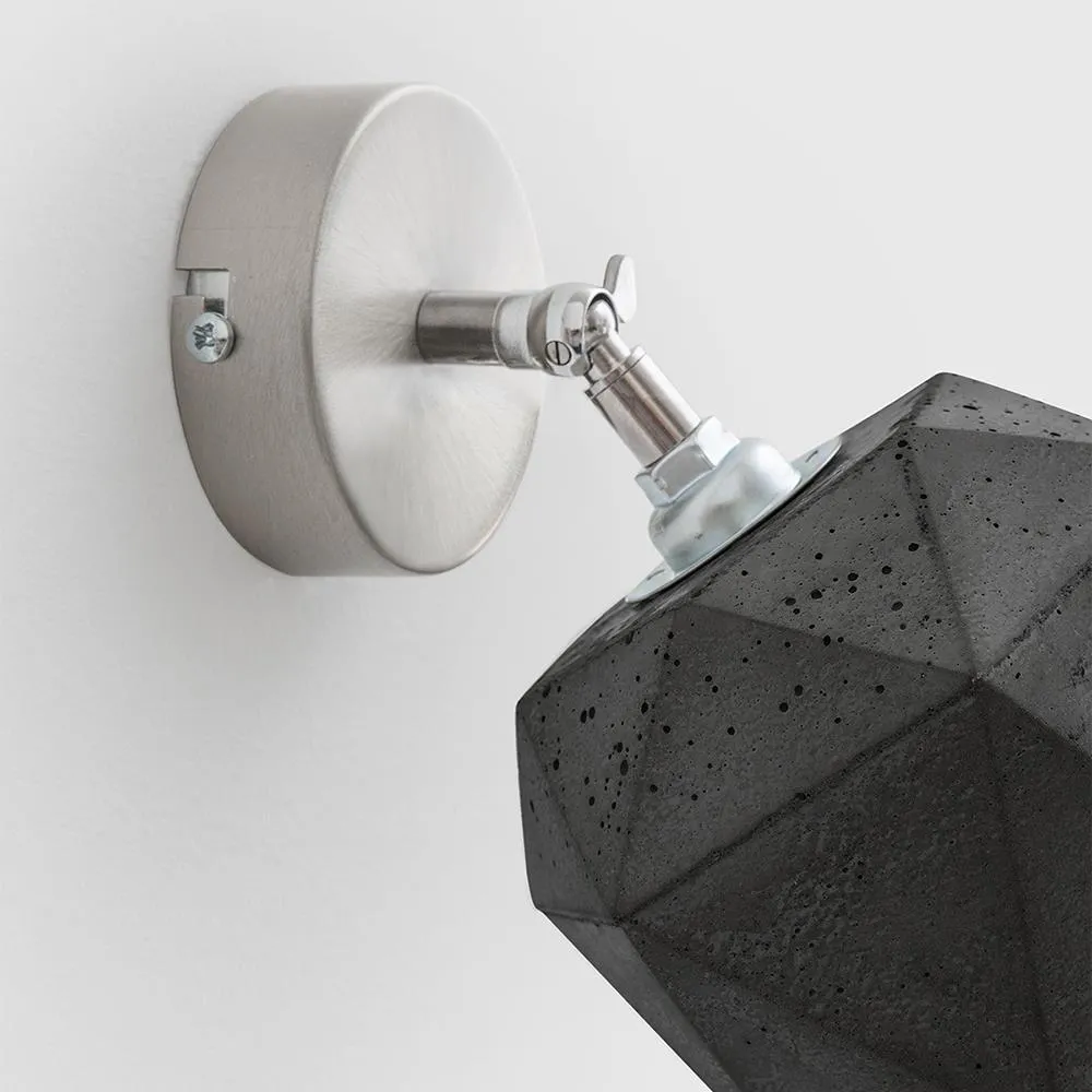 Bud Wall Light with Gold Interior - Dark Grey