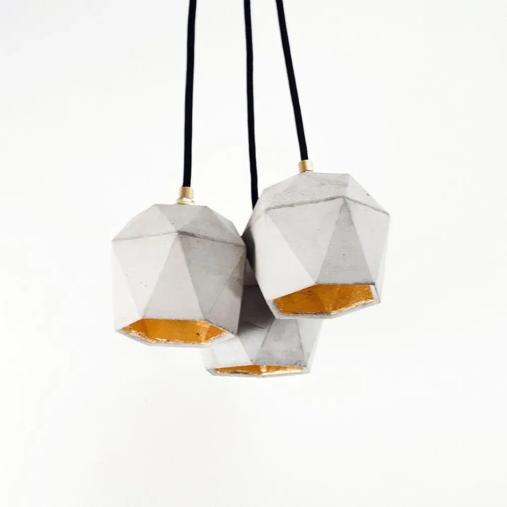 Cluster Pendant Light - Dark Grey, Concrete