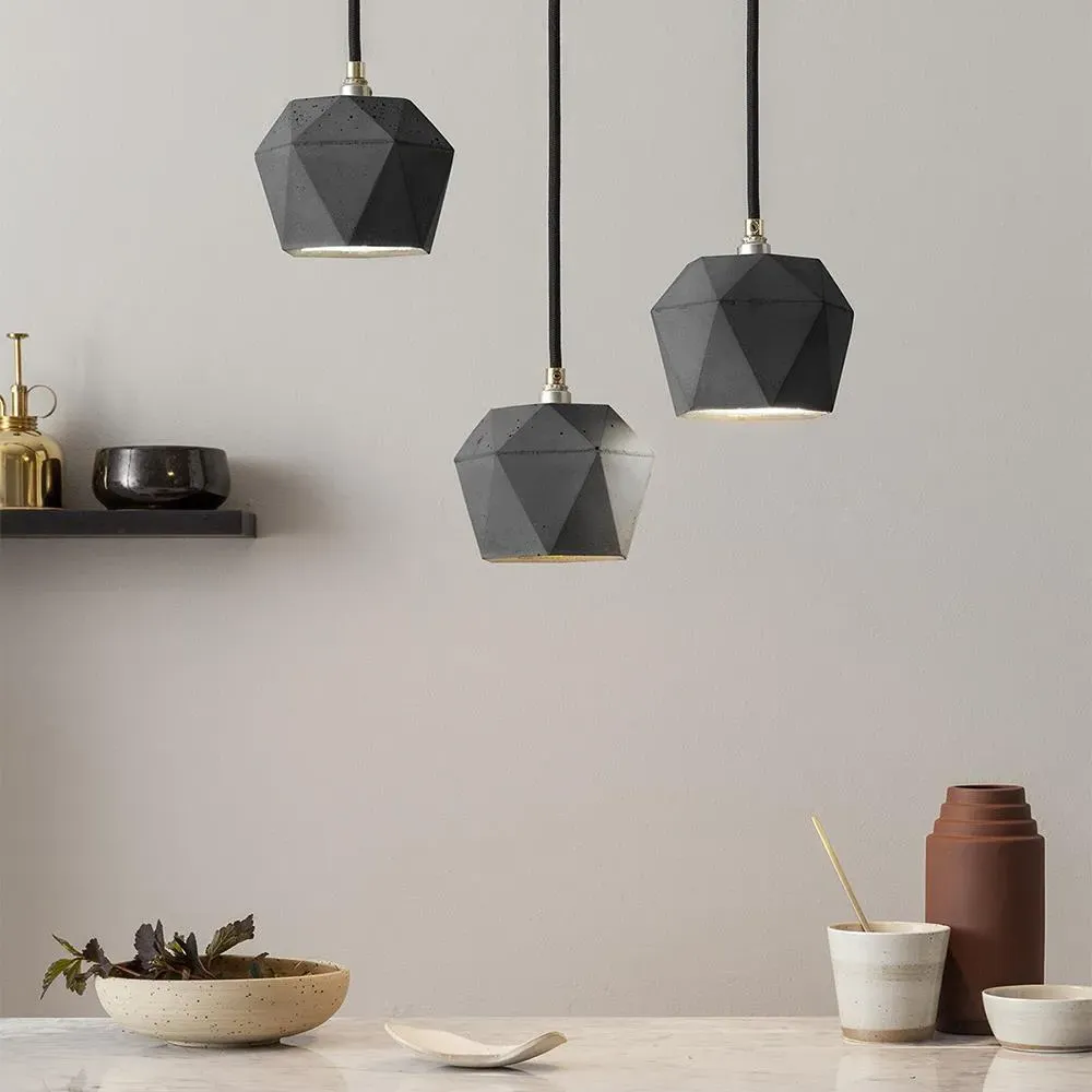Cluster Pendant Light - Dark Grey, Concrete