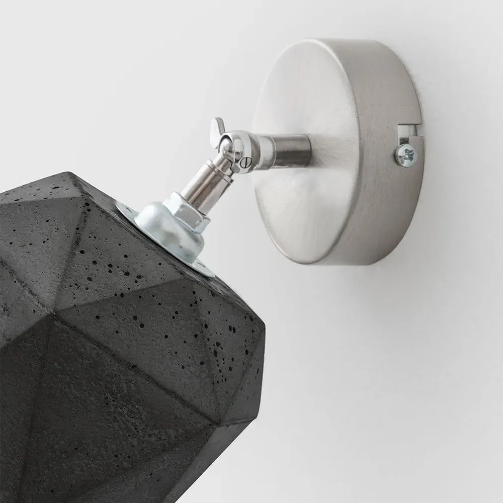 Concrete Bud Wall Light - Light Grey, Silver