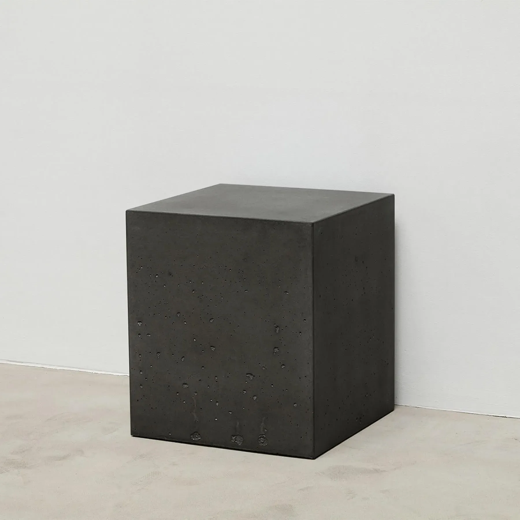 Concrete Stool with Glides - Dark Grey, Concrete image
