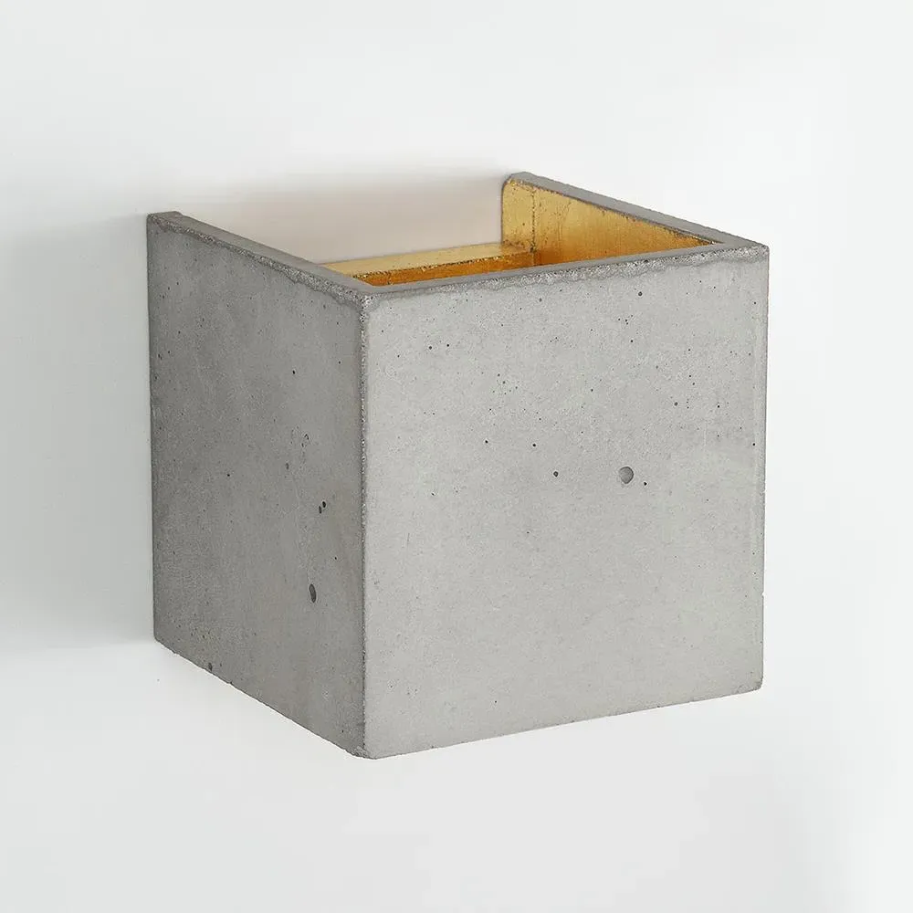 Cubic Wall Light Up Down - Light Grey, Concrete