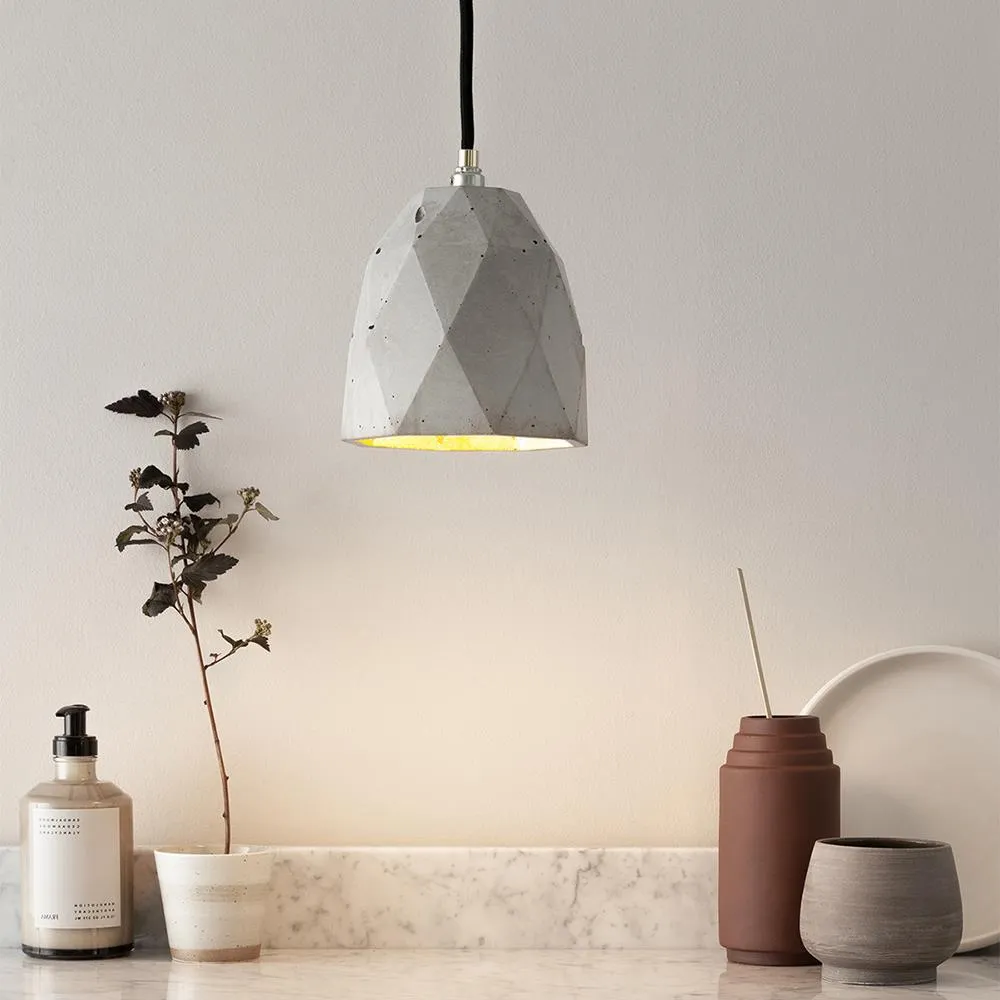 Dome Pendant Light - Light Grey, Concrete