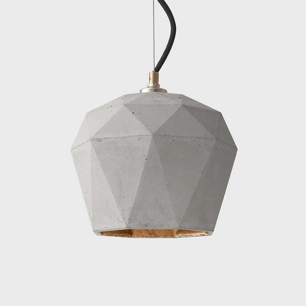 Large Pendant Light - Light Grey, Concrete image