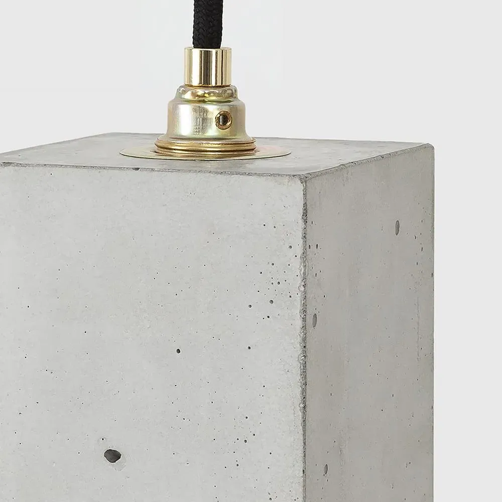 Rectangular Pendant Light - Dark Grey, Concrete