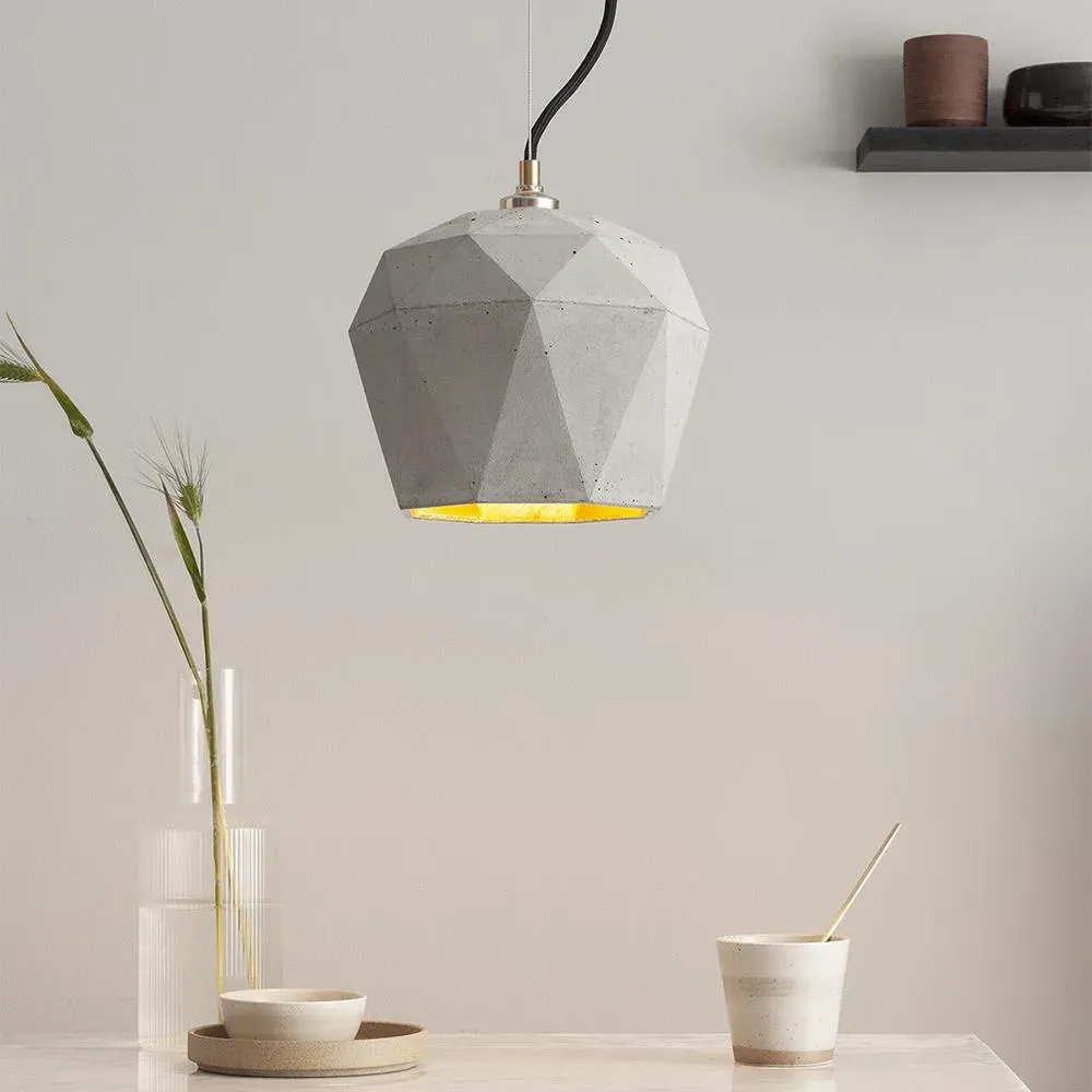 Small Bud Pendant Light - Light Grey, Concrete