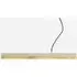 Small Linear Pendant Light - Light Concrete, Brass