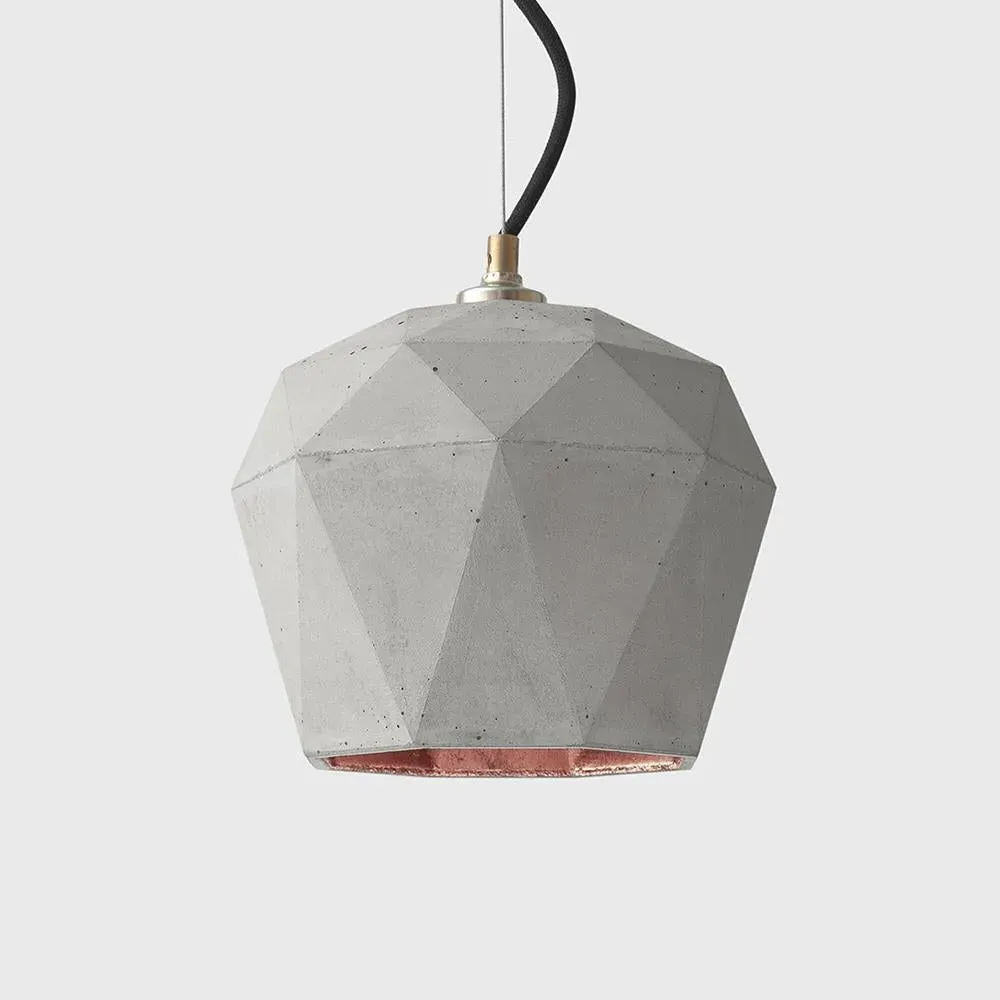 Small Pendant Light - Light Grey, Concrete