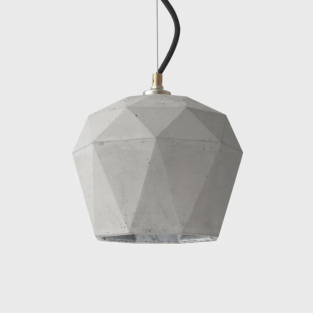 Small Pendant Light - Light Grey, Concrete