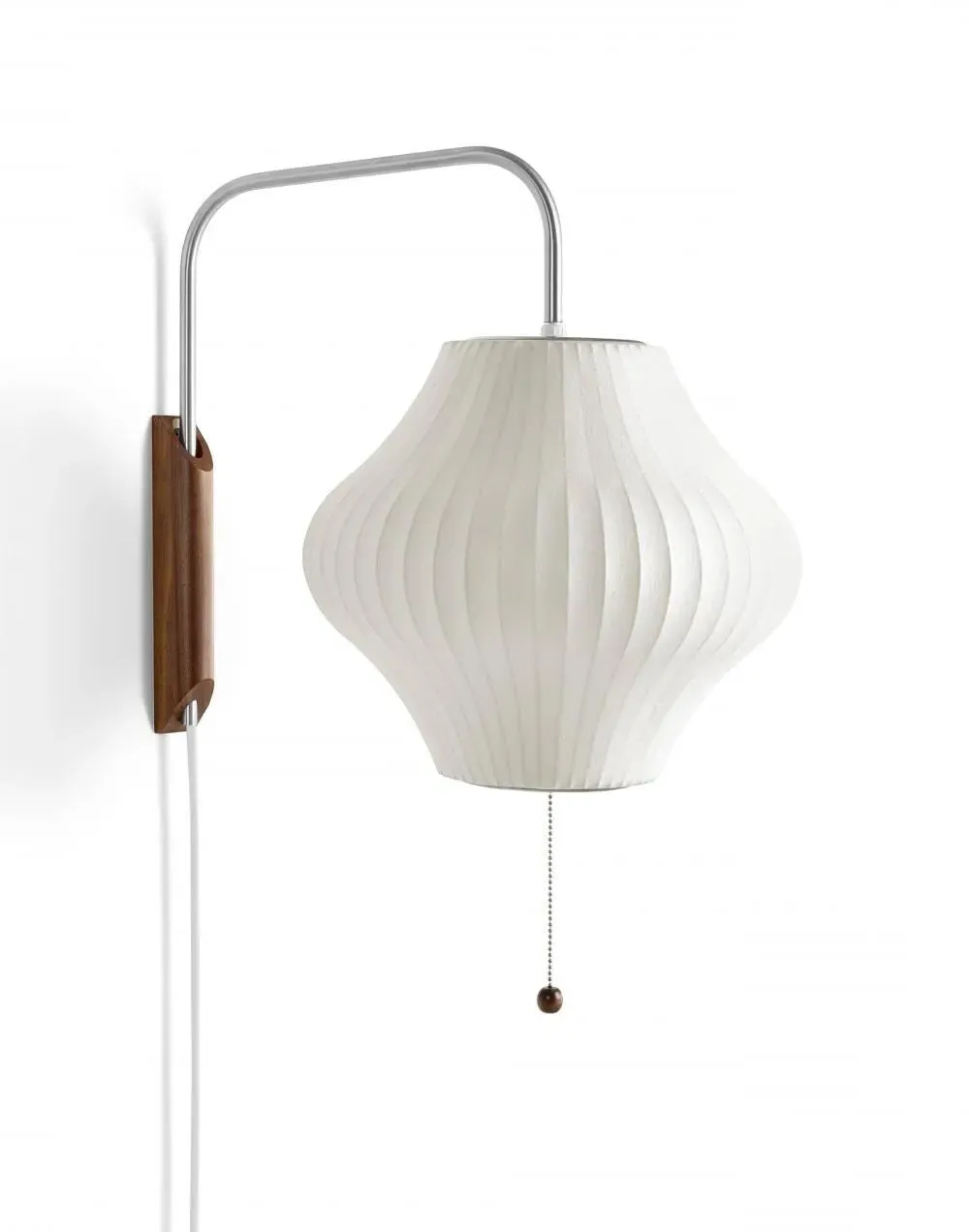 Ball Wall Light with Adjustable Arm - Walnut