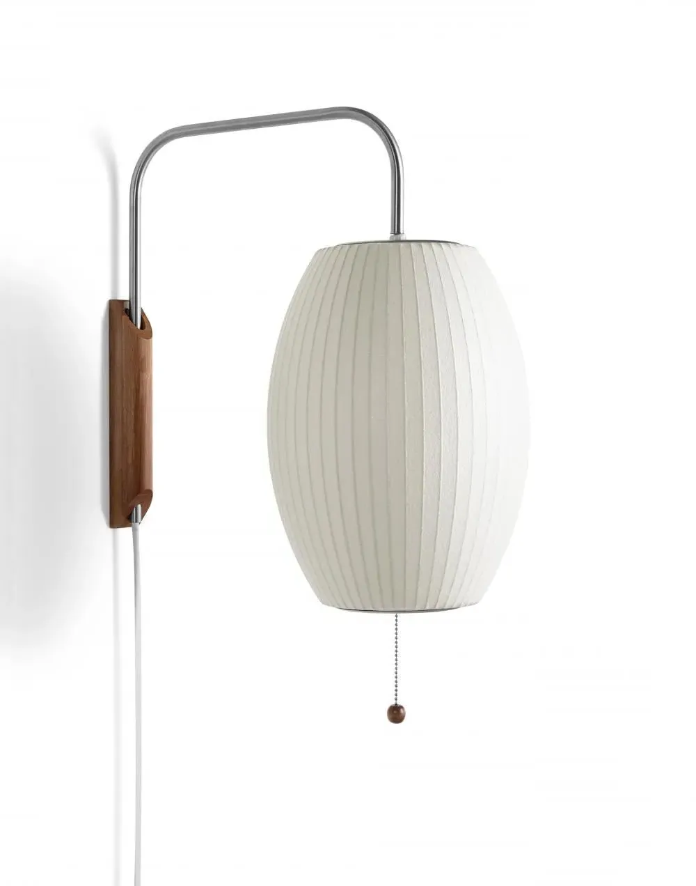 Cigar Wall Light with Adjustable Arm - Walnut