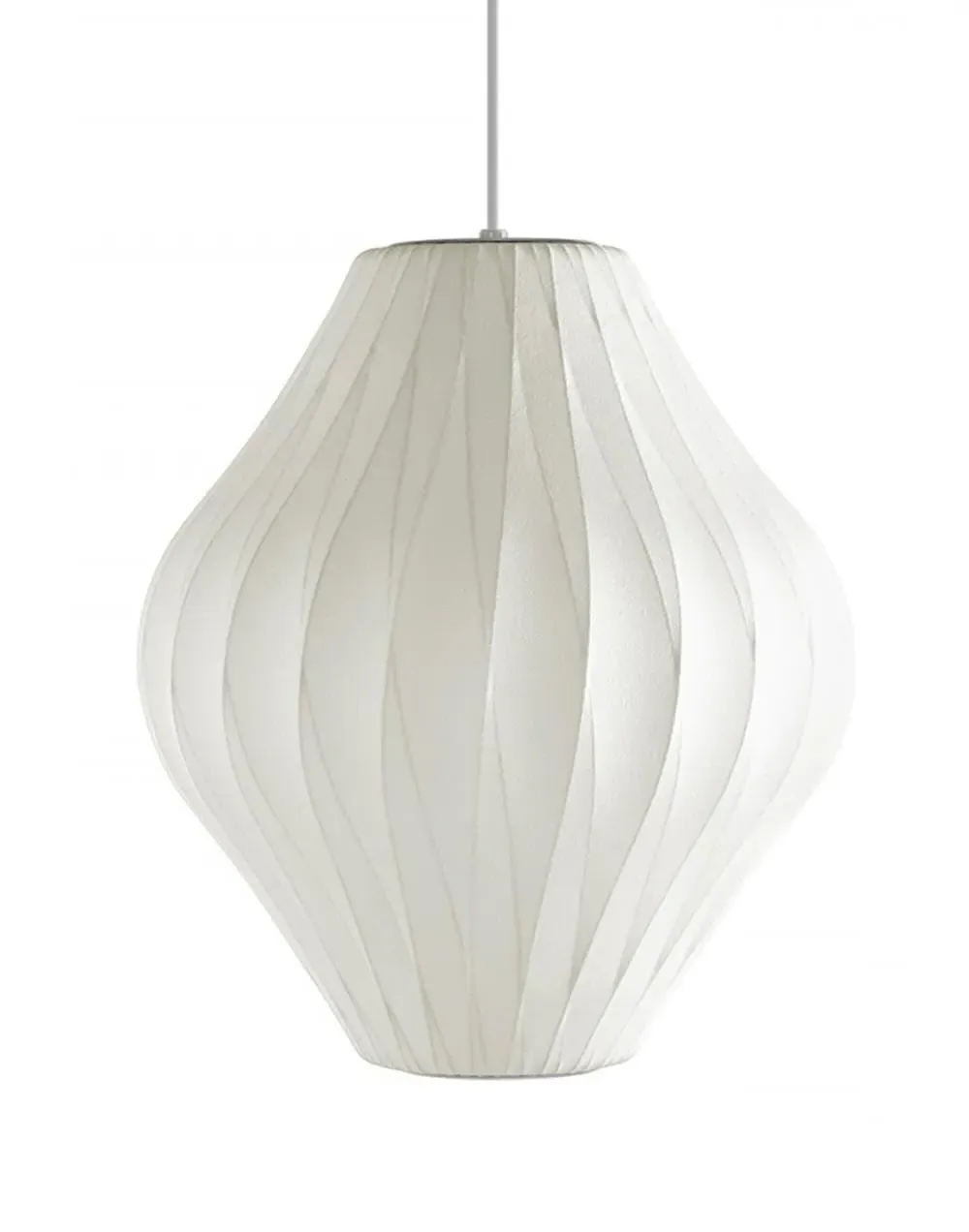 Medium Pear Pendant Light - Steel Wire Frame image