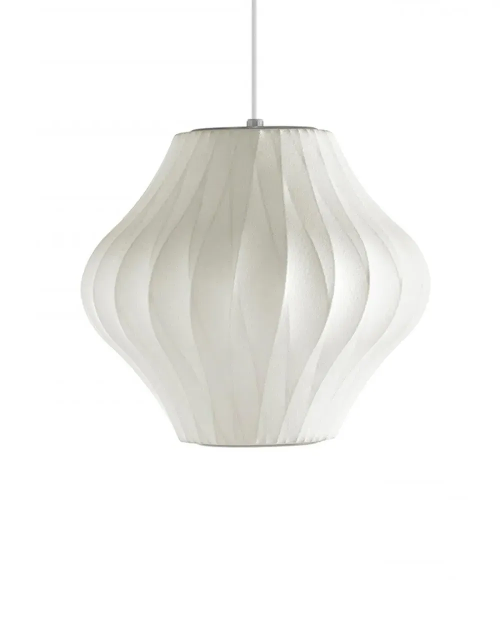 Small Pear Pendant Light - Crisscross, Steel