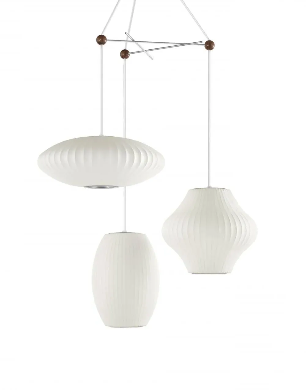 Triple Bubble Pendant Light Configuration 1 - Steel, Plastic