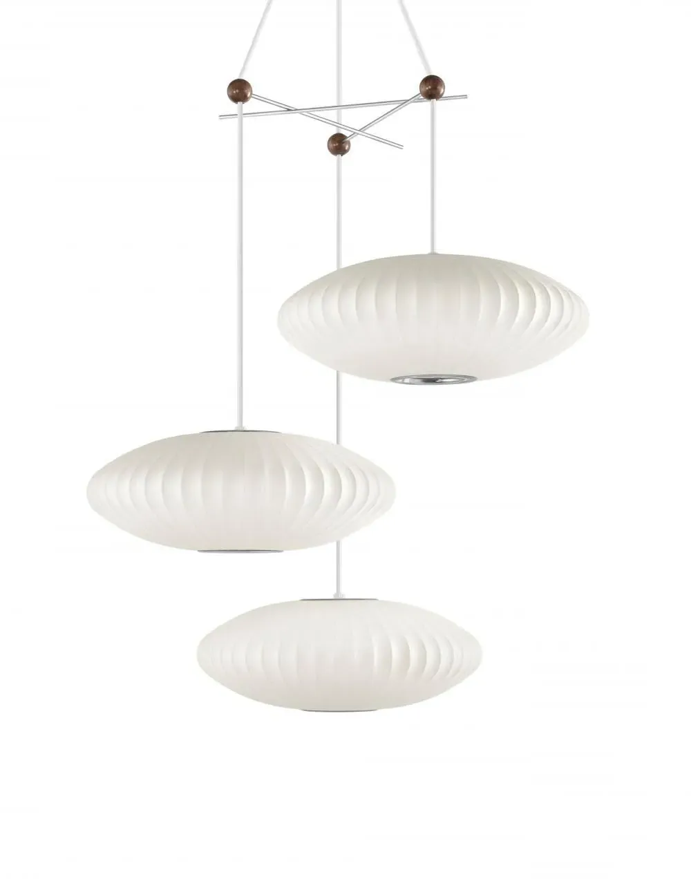 Triple Bubble Pendant Light Configuration 2 - Steel, Plastic