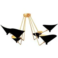 Dino 6 Arm Ceiling Light - Black