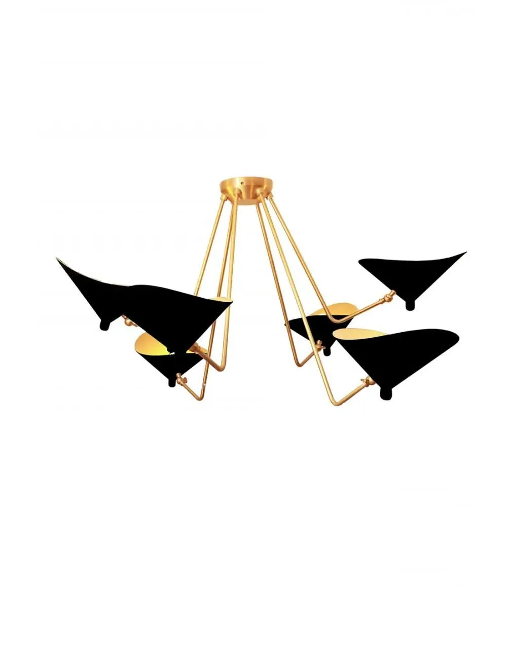 Dino 6 Arm Ceiling Light - Black image