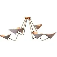 Dino 6 Arm Ceiling Light - Grey