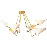 Dino 6 Arm Ceiling Light - White