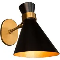 Large Wall Light with Adjustable Arm - Black