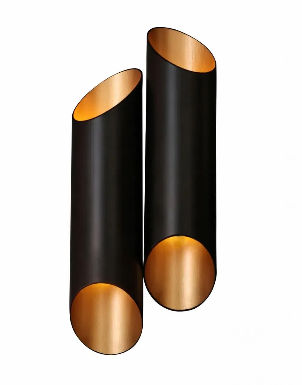 Small Twin Wall Light - Black, Metal