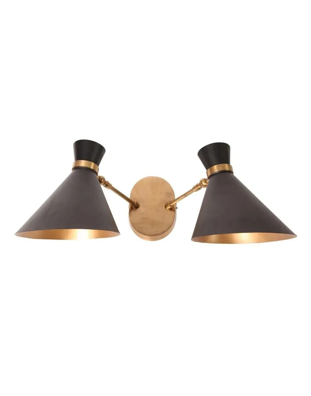 Twin Wall Light - White, Enamel